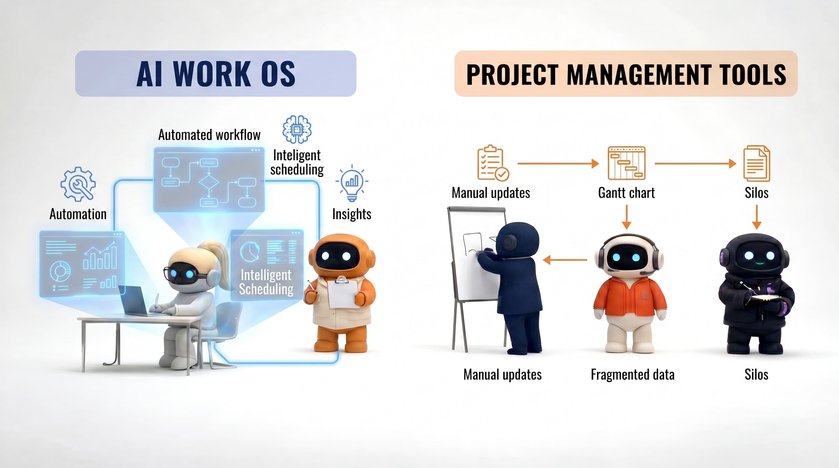 AI Work OS vs. Project Management Tools: What's the Difference?