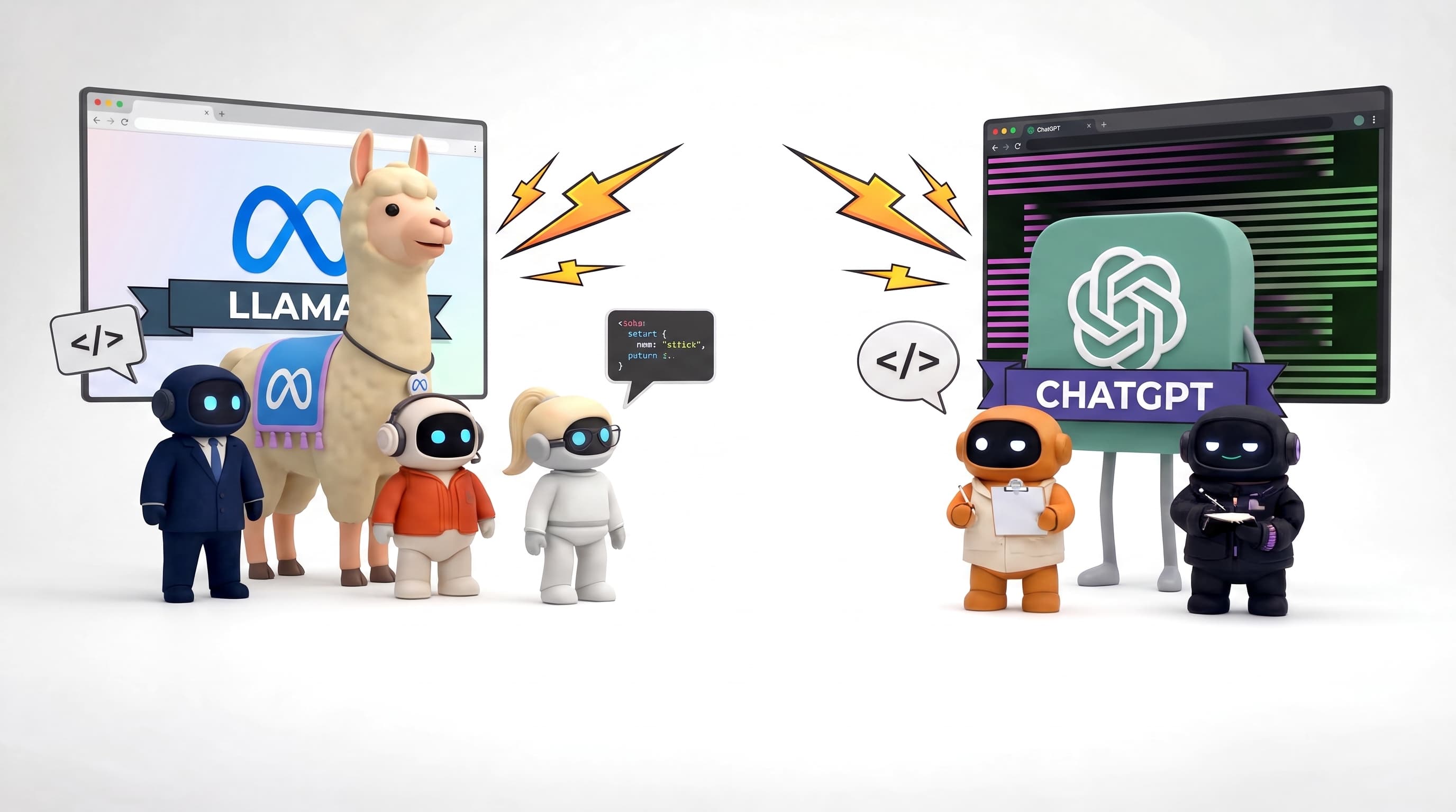 Llama vs. ChatGPT - Comparison Guide